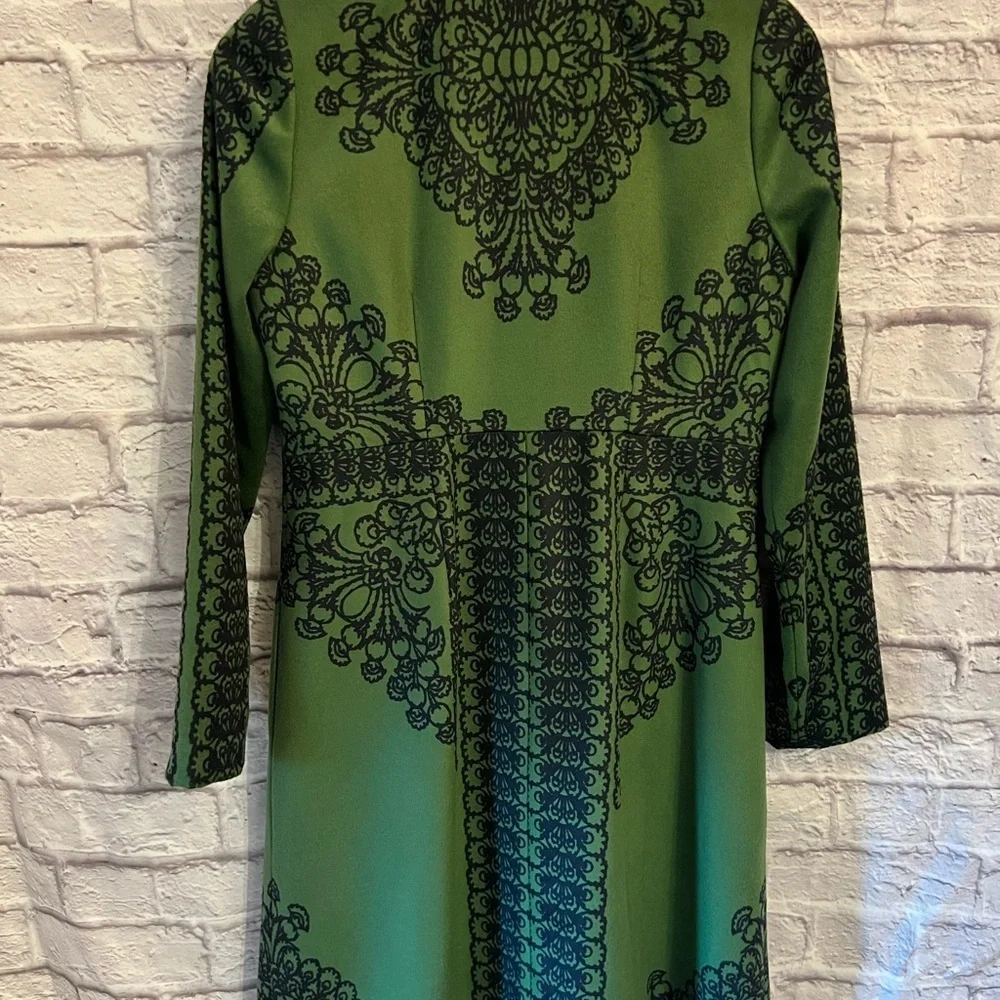 Plenty by Tracy Reese NWT size 4  button up Jacket. Green with navy  blue lining - Picture 8 of 14